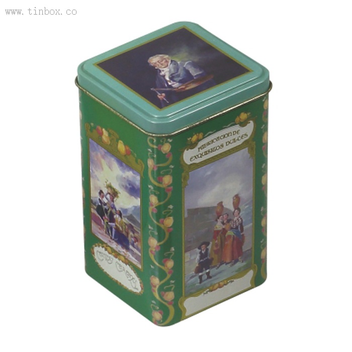 Vintage square cigarette tin box Vintage square cigarette tin box