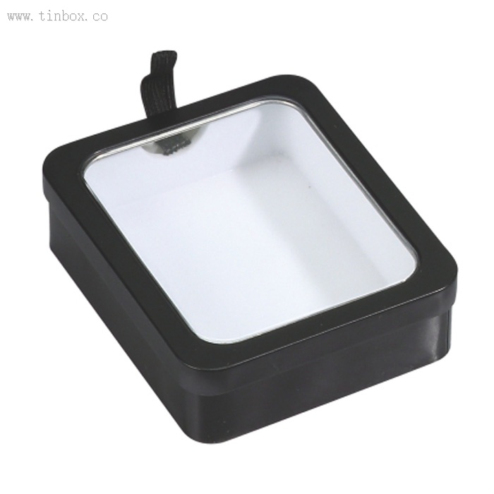 rectangular cigarette tin box with PVC window rectangular cigarette tin box with PVC window