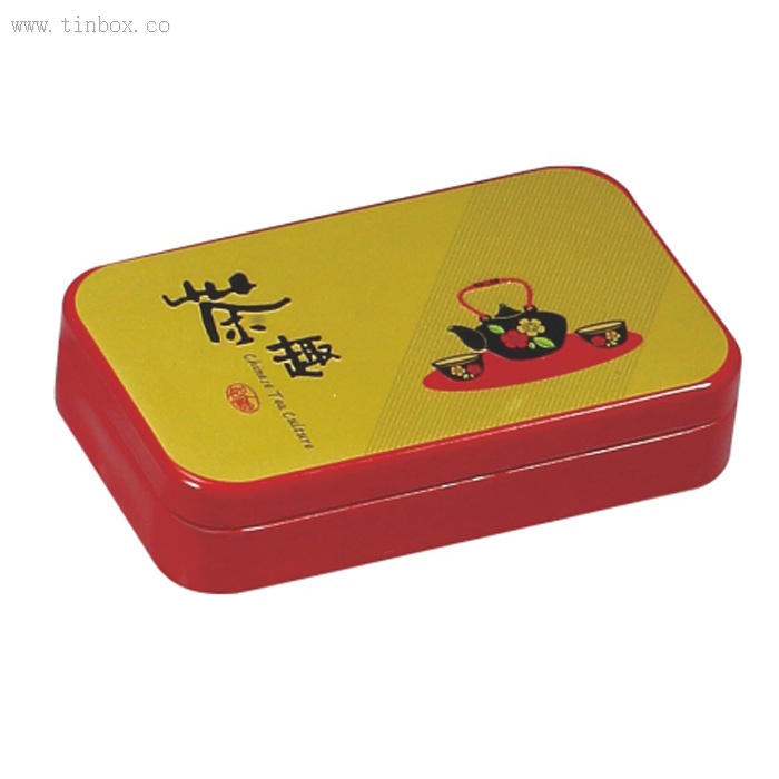 rectangular cigarette tin box with neck-in body rectangular cigarette tin box with neck-in body