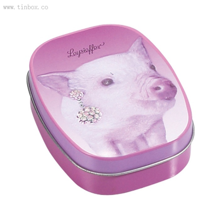 cigarette tin box with piggy shaped embossing cigarette tin box with piggy shaped embossing