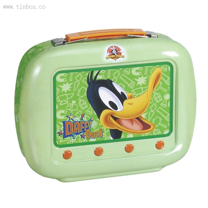 television shaped lunch tin box television shaped lunch tin box
