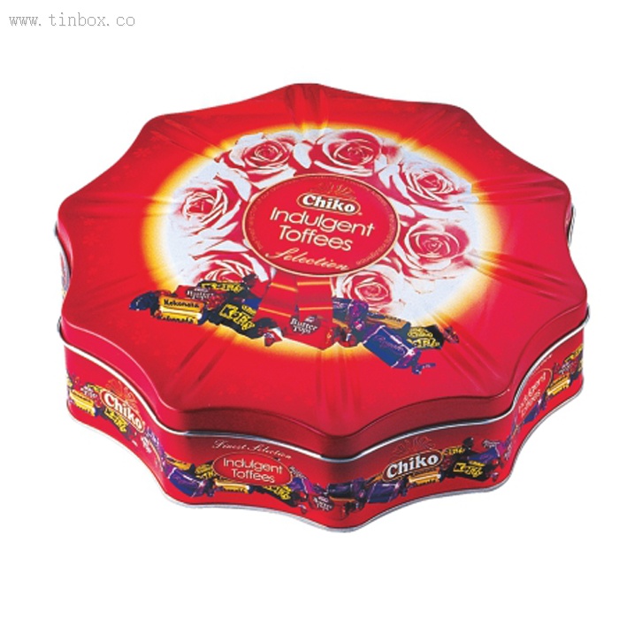 flower shaped chocolate tin box flower shaped chocolate tin box