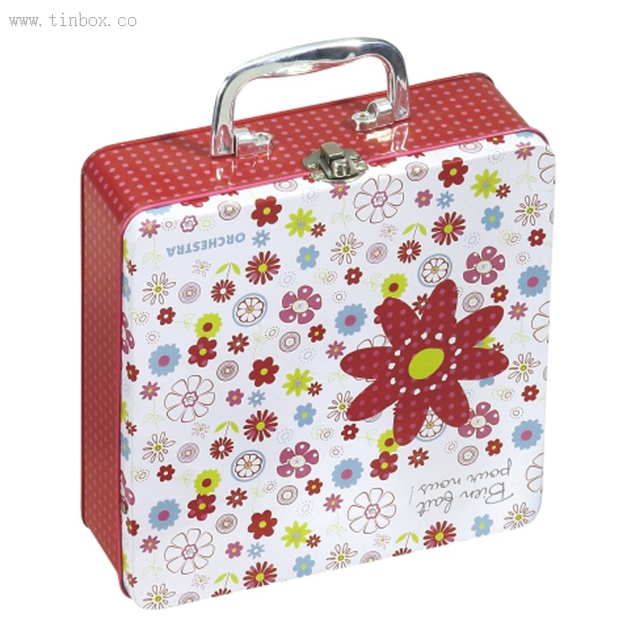 tin box with handle tin box with handle