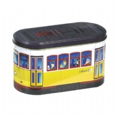 bus shaped promotional tin box