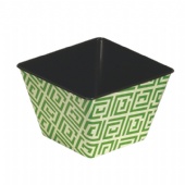 green square candy tin bucket