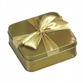 Christmas Holiday Square Tin Box For Chocolate