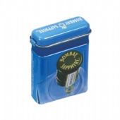 small mint tin box with plastic hinge